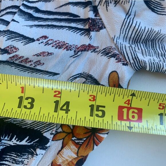 Maje Mini Dress Womens Sz 1 Rolina Hawaiian Print Button Front Tropical Pockets - Picture 7 of 13